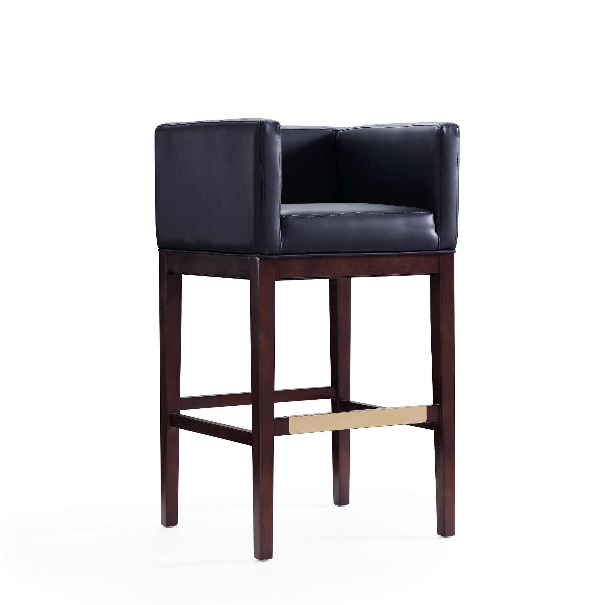 Manhattan Comfort, Kingsley 38in. Black Beech Wood Stool, Primary Color Black, Included (qty.) 1 Model# BS012